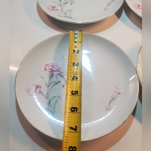 Vintage Fine China Royal Coart Japan , Carnation, dinner plates, set of 4 - Picture 4 of 9